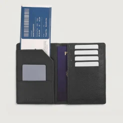 Bernardi Black Leather Travel Wallet