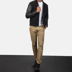 Blain Black Hybrid Bomber Jacket