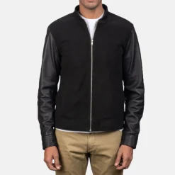 Blain Black Hybrid Bomber Jacket