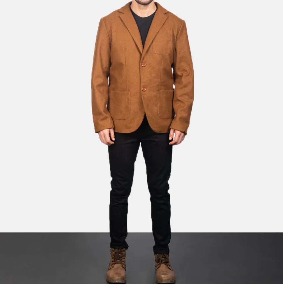 Borges Khaki Wool Blazer