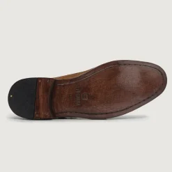 Boston Double Monk Strap Brown Suede Leather Shoes