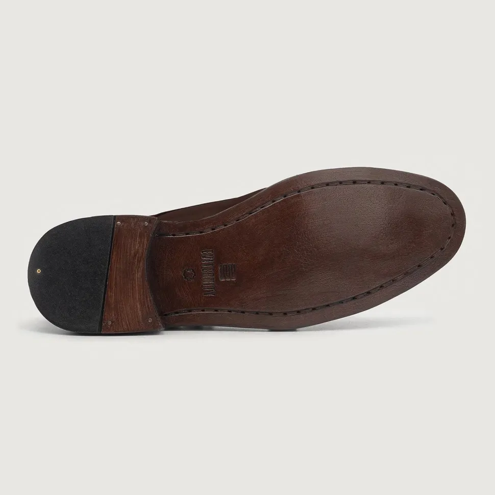 Boston Double Monk Strap Maroon Leather Shoes