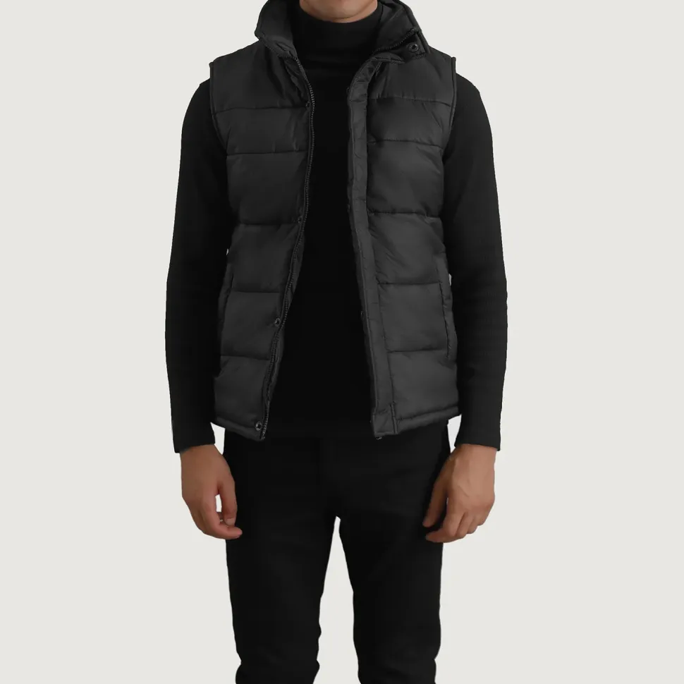 Bryan Black Puffer Vest