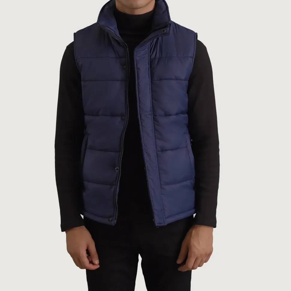 Bryan Blue Puffer Vest
