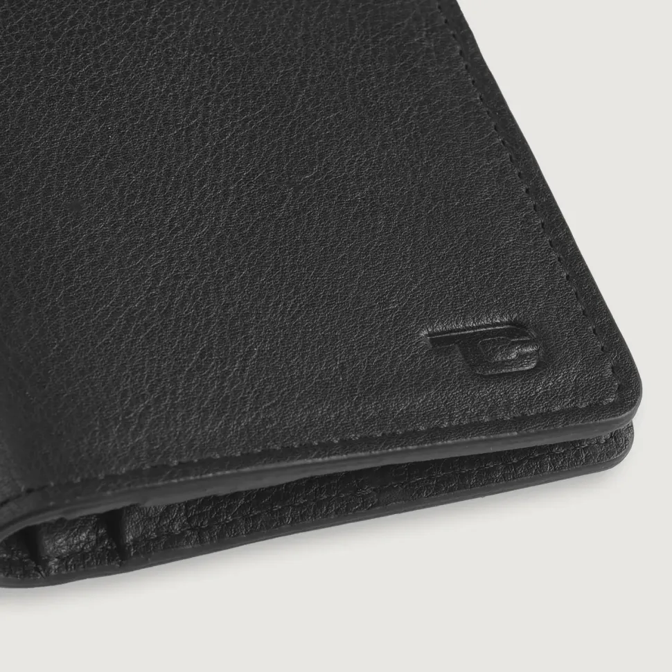 Cameron Black Leather Long Wallet