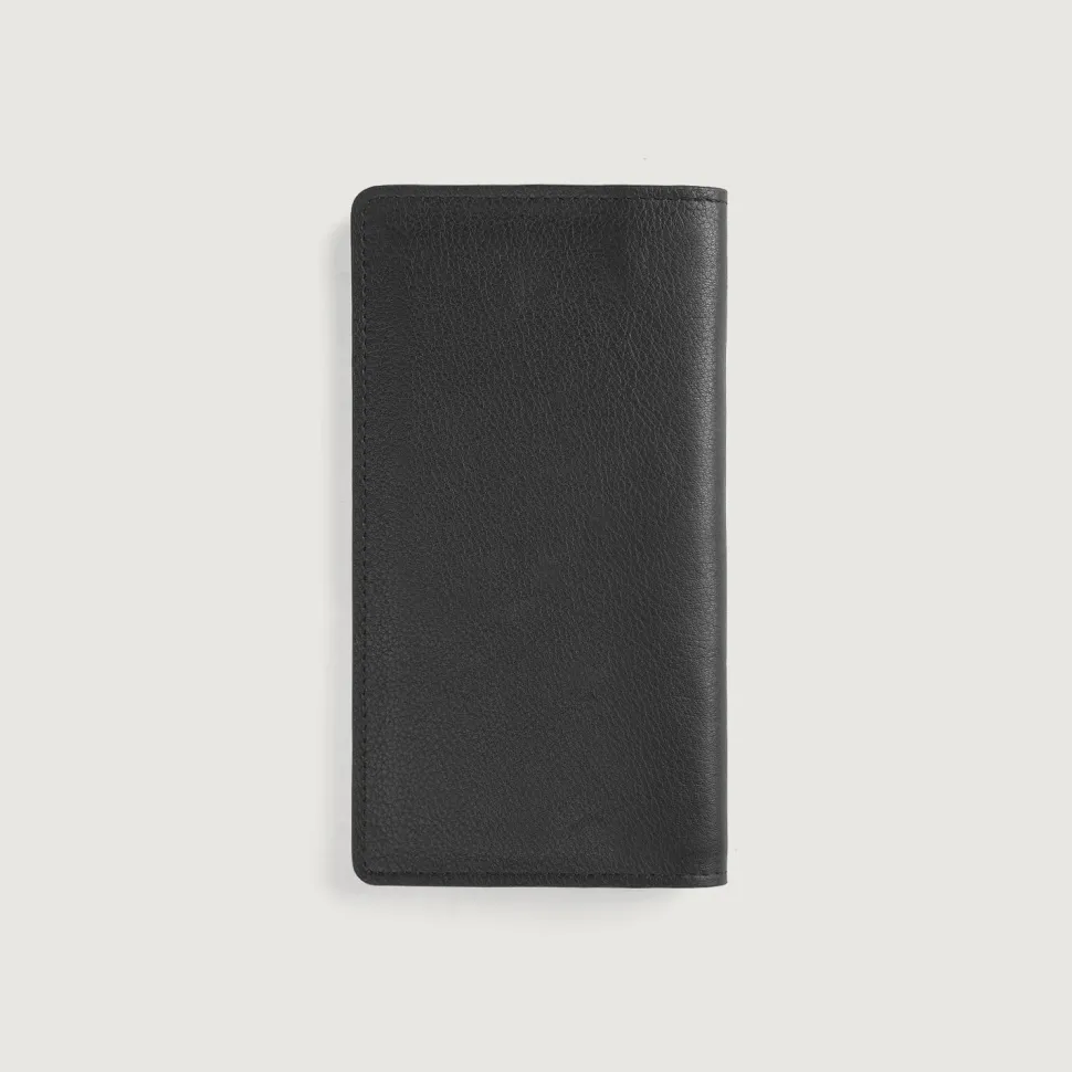 Cameron Black Leather Long Wallet