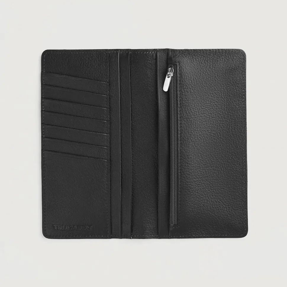 Cameron Black Leather Long Wallet