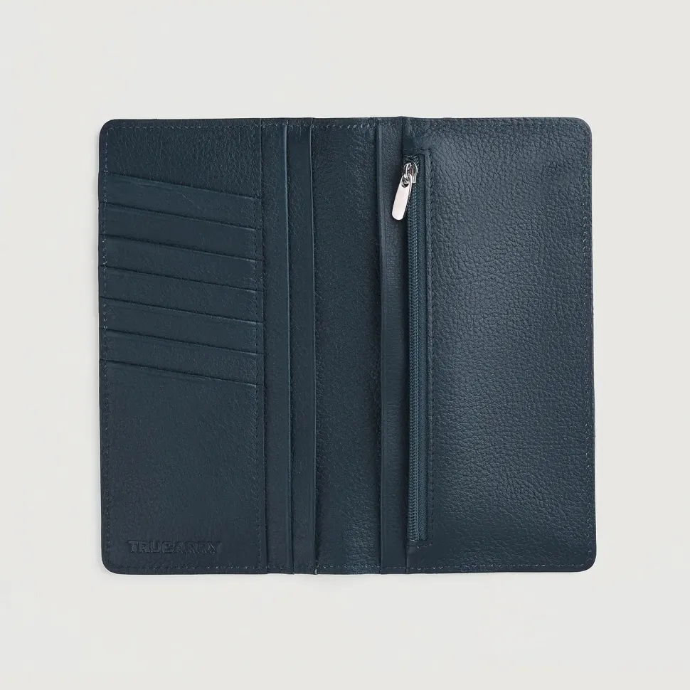 Cameron Blue Leather Long Wallet