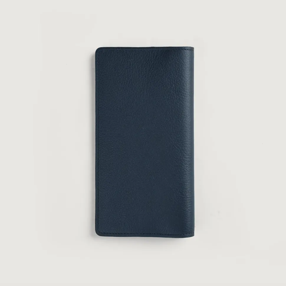 Cameron Blue Leather Long Wallet