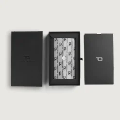 Cameron Grey Leather Long Wallet