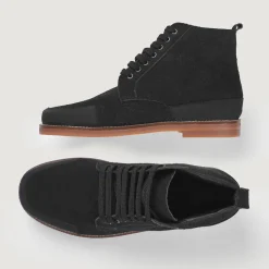 Carnell Moc Toe Black Suede Boots