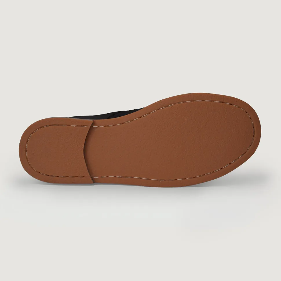 Carnell Moc Toe Black Suede Boots