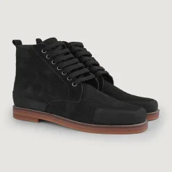 Carnell Moc Toe Black Suede Boots