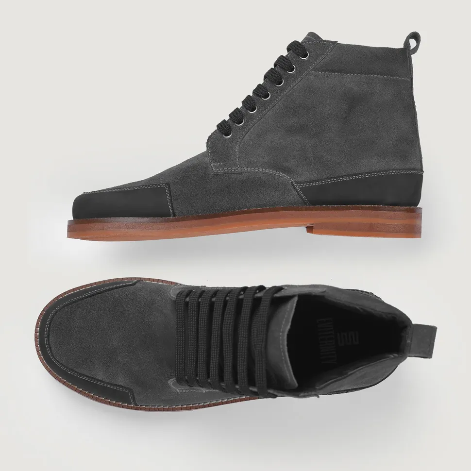 Carnell Moc Toe Grey Suede Boots
