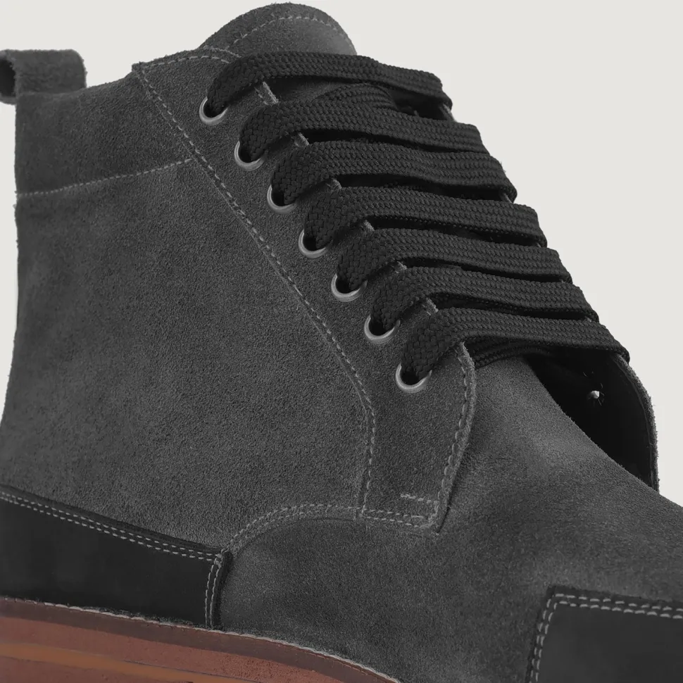 Carnell Moc Toe Grey Suede Boots