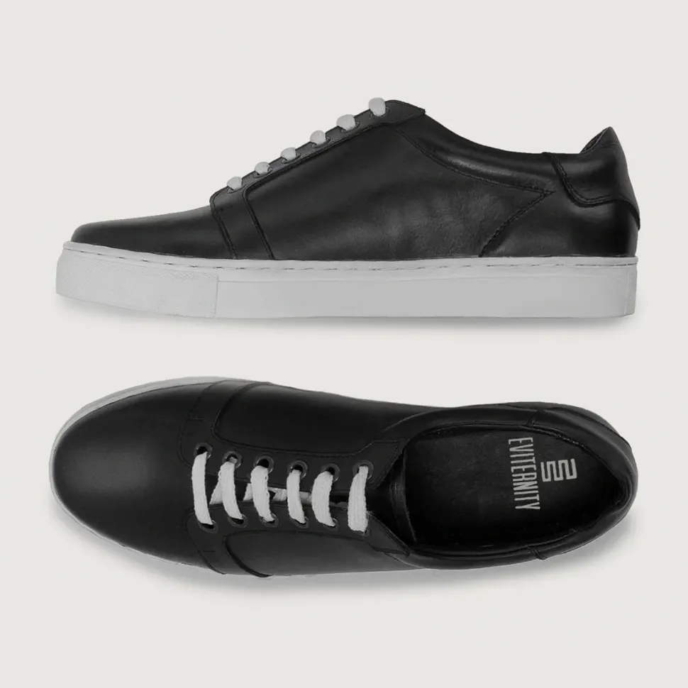 Carter Runn Black Leather Sneakers