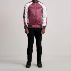 Clarke Maroon Varsity Jacket