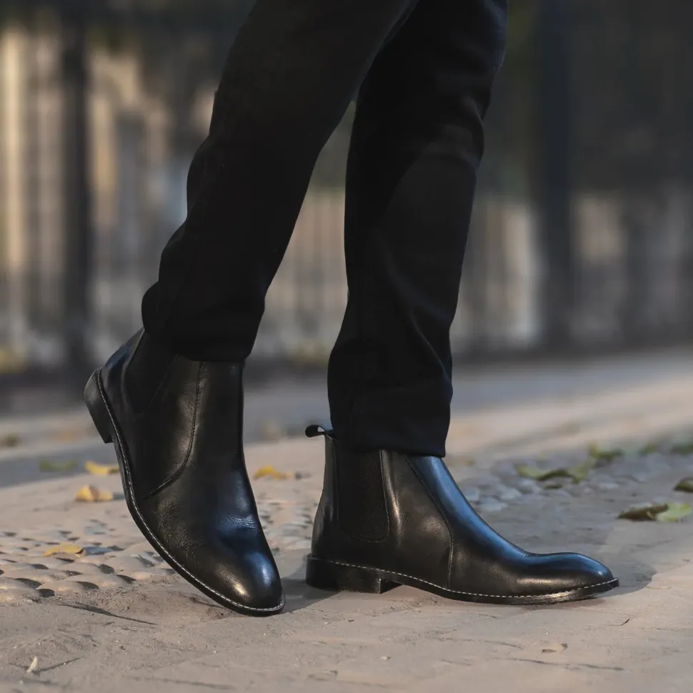 Clarkson Chelsea Black Leather Boots