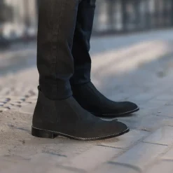 Clarkson Chelsea Black Suede Leather Boots