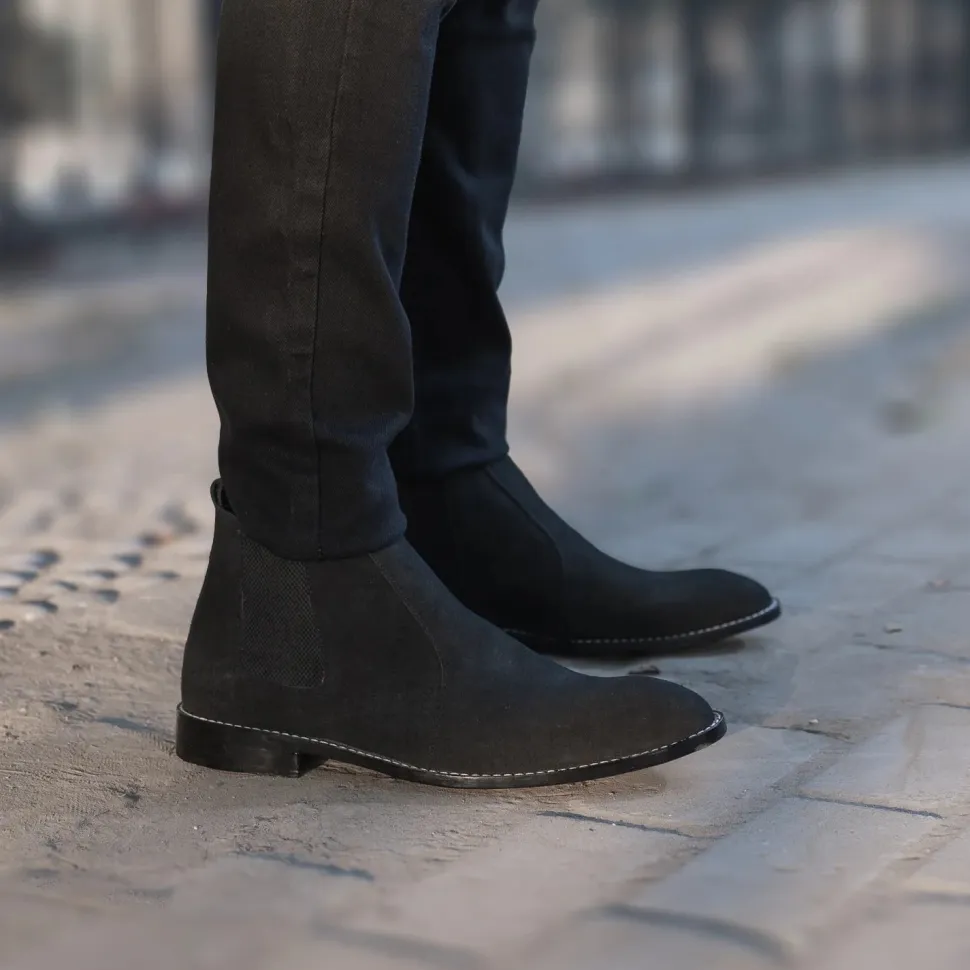 Clarkson Chelsea Black Suede Leather Boots