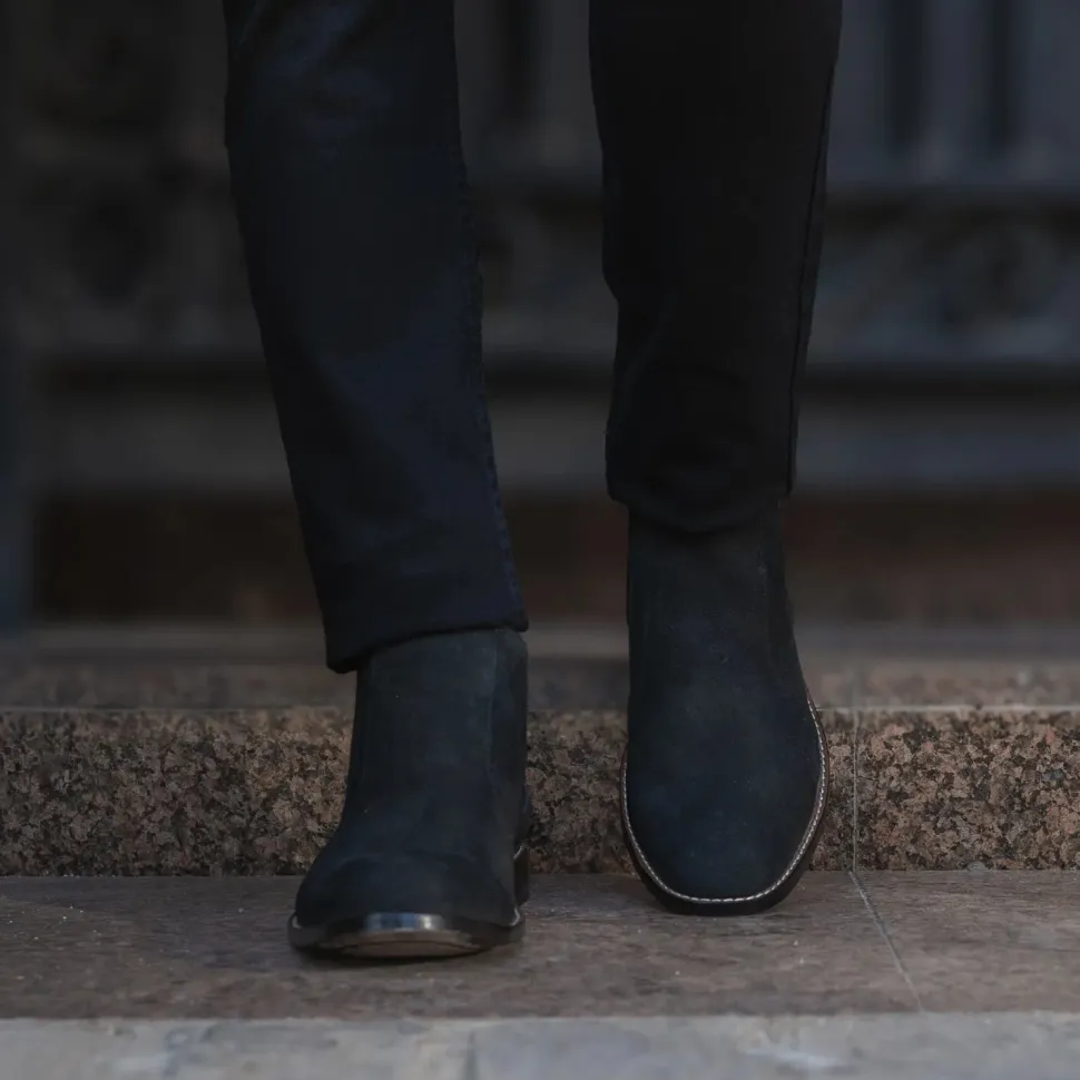 Clarkson Chelsea Black Suede Leather Boots