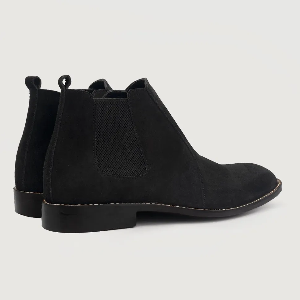 Clarkson Chelsea Black Suede Leather Boots