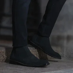 Clarkson Chelsea Black Suede Leather Boots