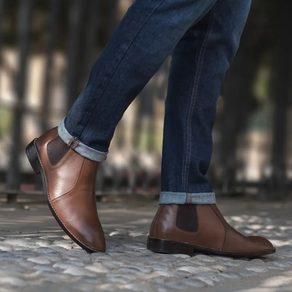 Clarkson Chelsea Brown Leather Boots