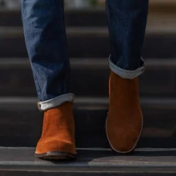 Clarkson Chelsea Brown Suede Leather Boots