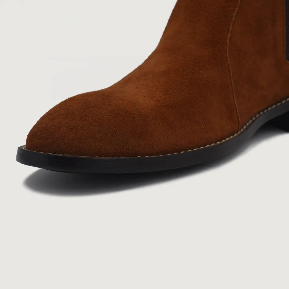 Clarkson Chelsea Brown Suede Leather Boots