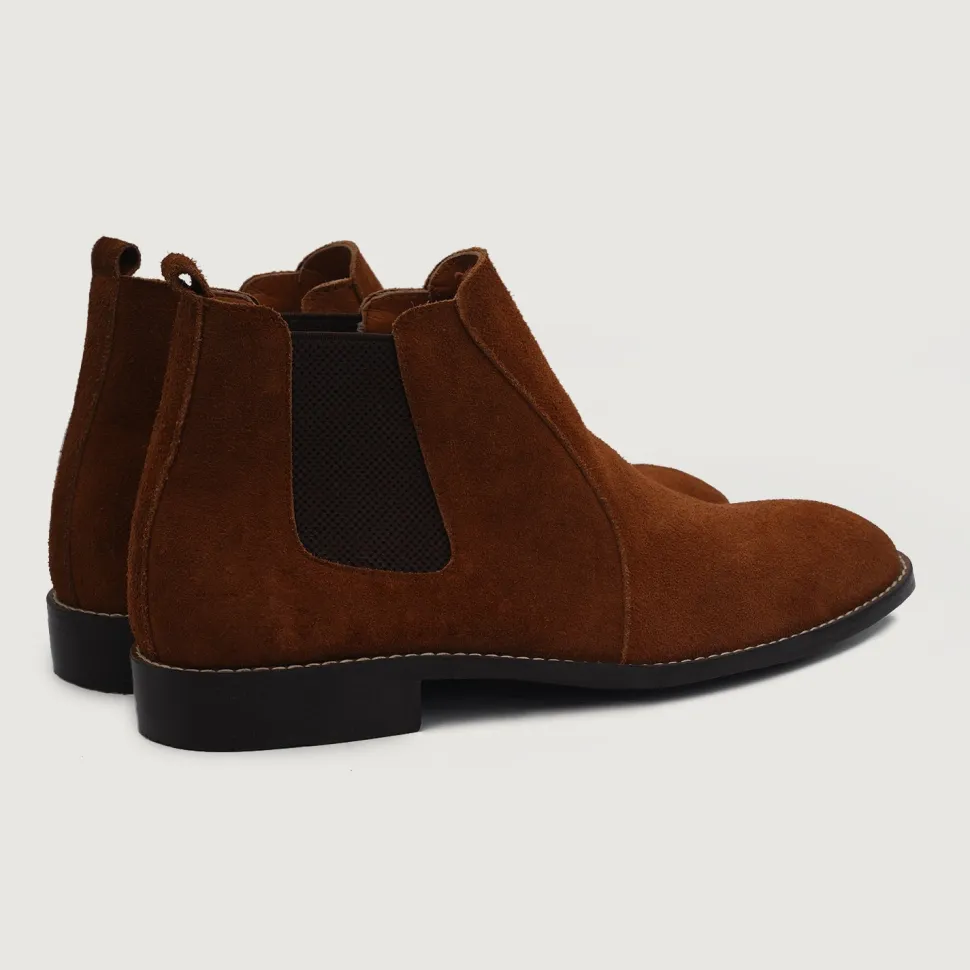 Clarkson Chelsea Brown Suede Leather Boots