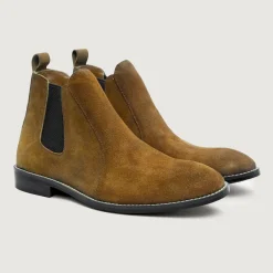 Clarkson Chelsea Brown Suede Leather Boots - StudGuard