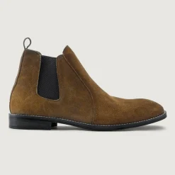Clarkson Chelsea Brown Suede Leather Boots - StudGuard