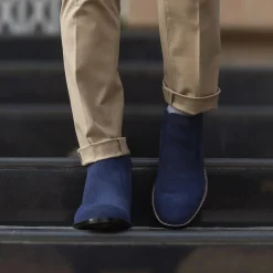 Clarkson Chelsea Midnight Blue Suede Leather Boots