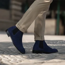 Clarkson Chelsea Midnight Blue Suede Leather Boots