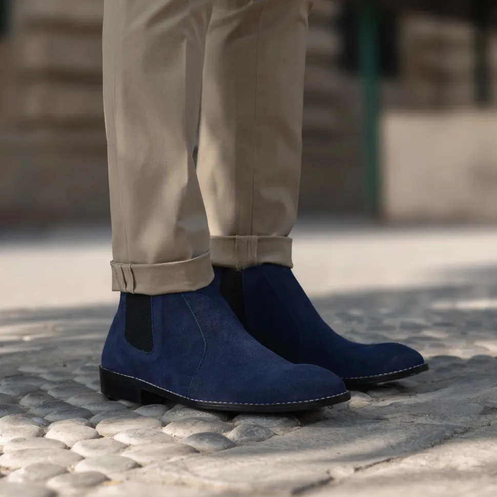 Clarkson Chelsea Midnight Blue Suede Leather Boots