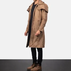 Classic Brown Leather Duster