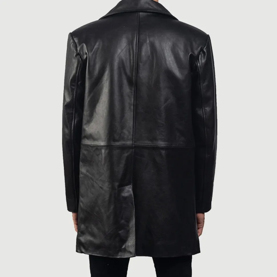 Classmith Black Leather Coat