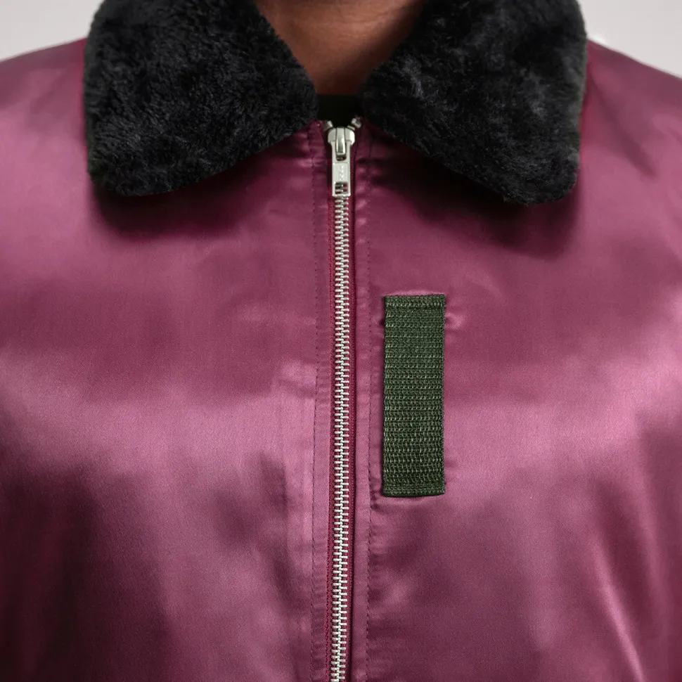 Clyde B-15 Maroon Bomber Jacket