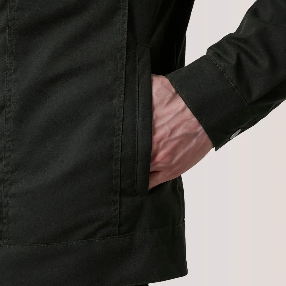 Colberto Olive Waxed Canvas Trucker Jacket