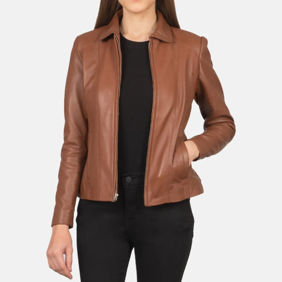 Colette Brown Leather Jacket
