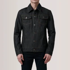 Conard Faded Black Denim Trucker Jacket