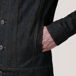 Conard Faded Black Denim Trucker Jacket