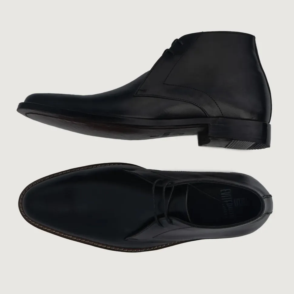 Corry Chukka Black Leather Boots