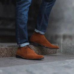 Corry Chukka Brown Suede Leather Boots
