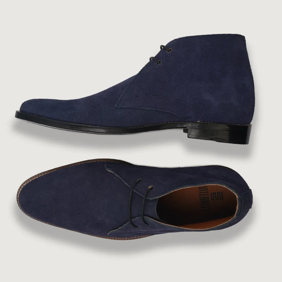 Corry Chukka Midnight Blue Suede Leather Boots