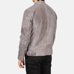 Damian Grey Suede Biker Jacket