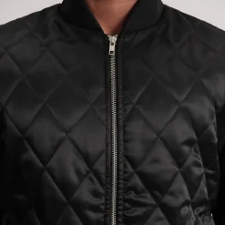 Danson Quilted Black Varsity Jacket