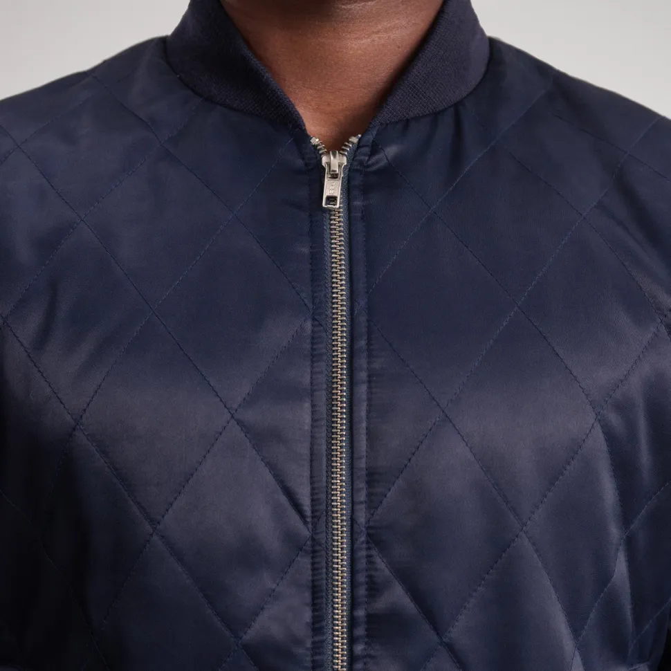 Danson Quilted Blue Varsity Jacket