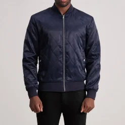 Danson Quilted Blue Varsity Jacket